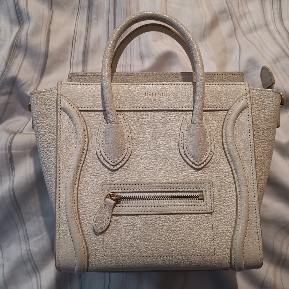 Celine Nano Luggage Tote ( white & small size)